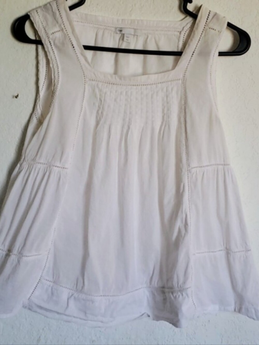 Gap Women’s Pretty White Sleeveless Peasant Top XS